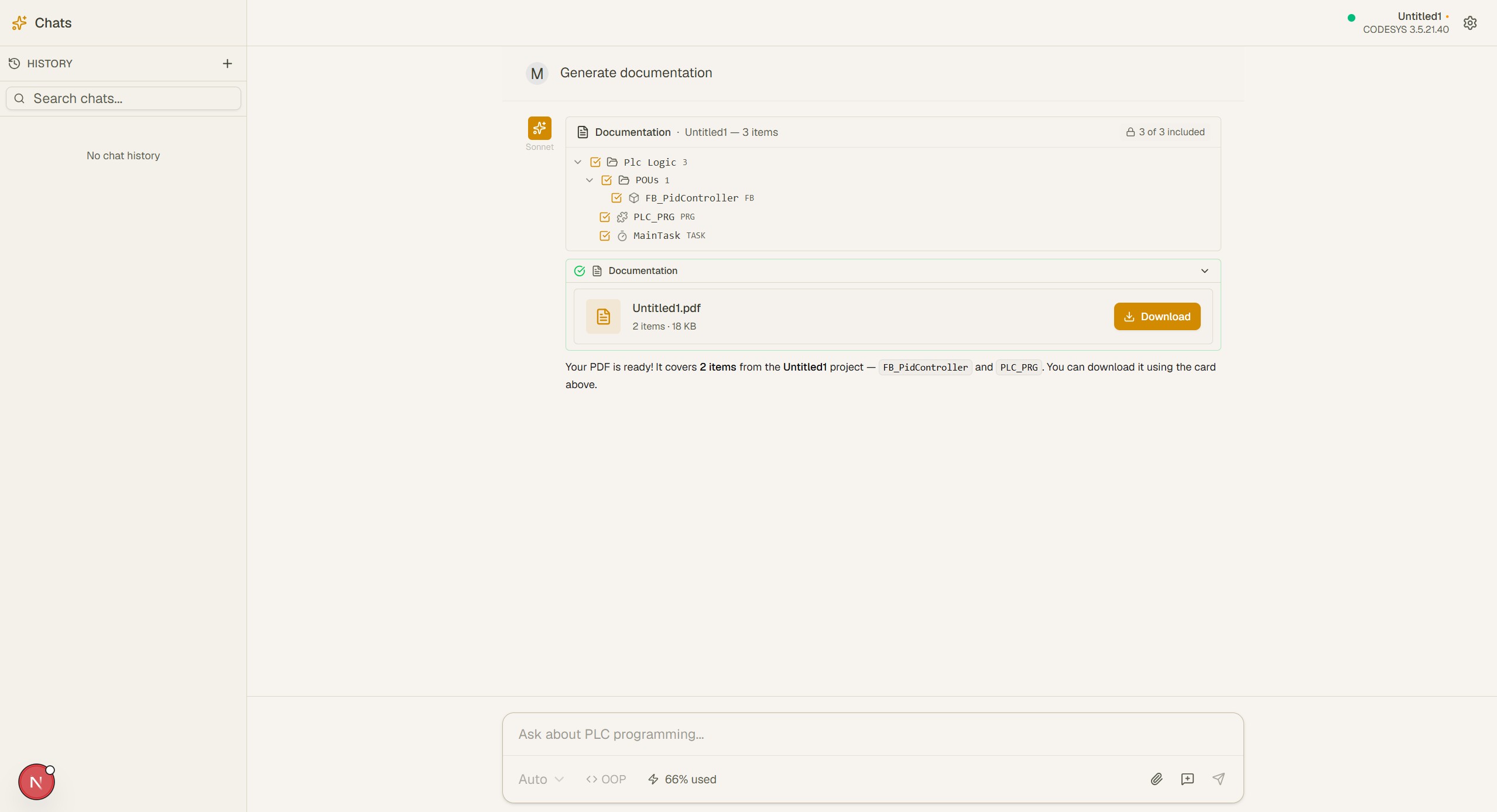 Automatic documentation generation